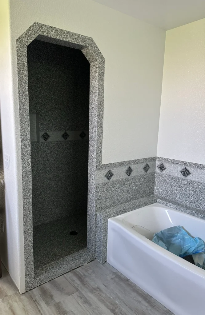 Epoxy shower and tub surround