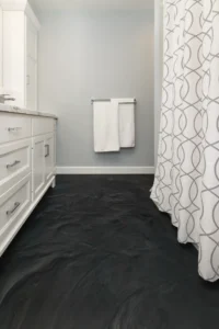 Epoxy floor that looks like it has different dimensions