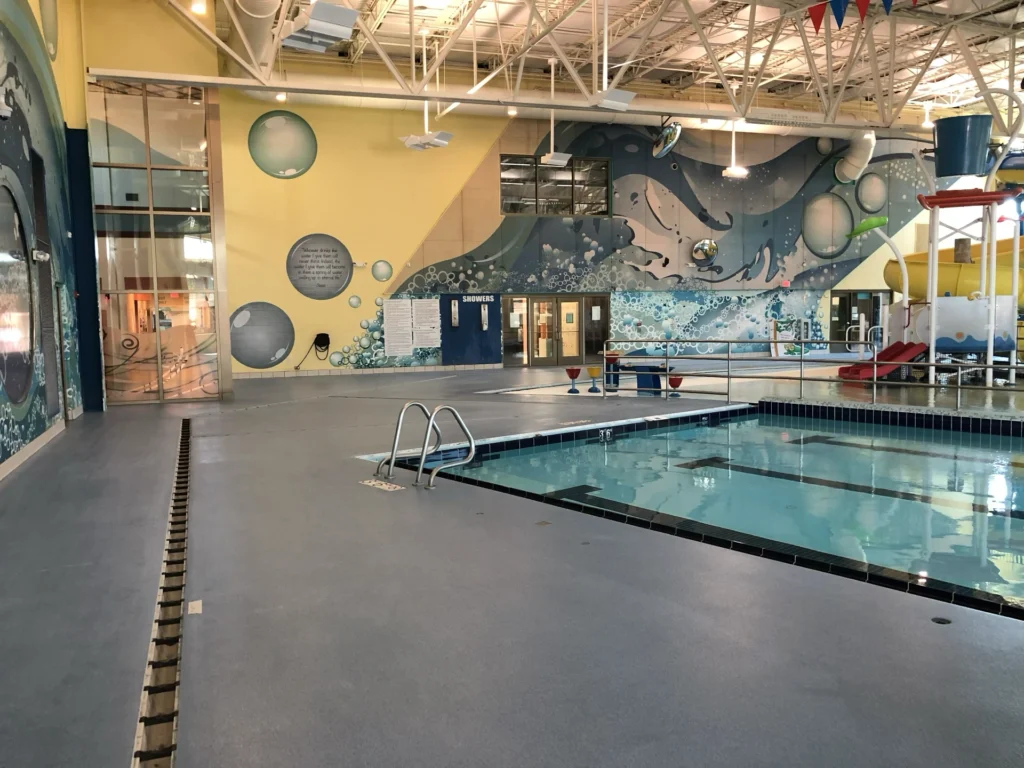 South Bend Kroc Center indoor pool deck overview (Salvation Army)