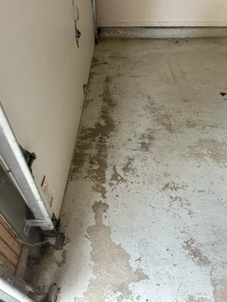 DIY Peeling painted garage floor